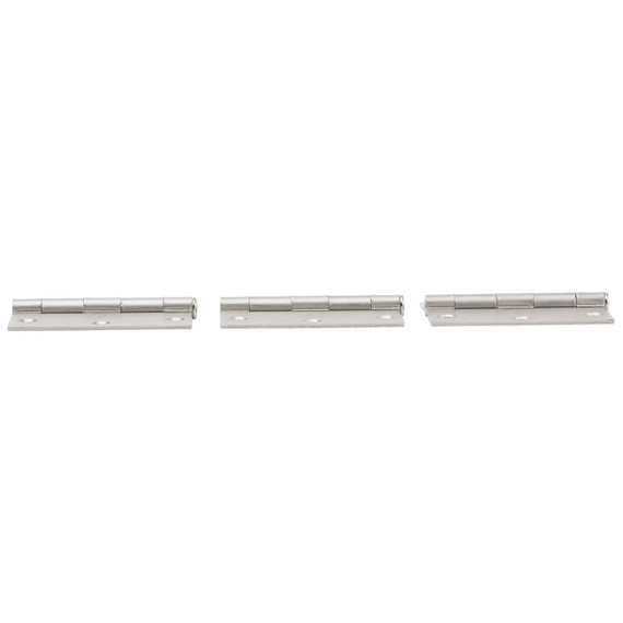 National Hardware Satin Nickel Square Corners Door Hinge - 3-1/2"