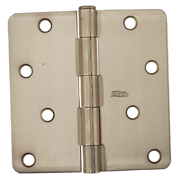 National Hardware Brass 1/4" Radius Round Corners Door Hinge - 4"