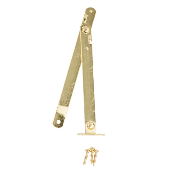 National Hardware Left Handed Steel Folding Support - Brass - 9-3/4"