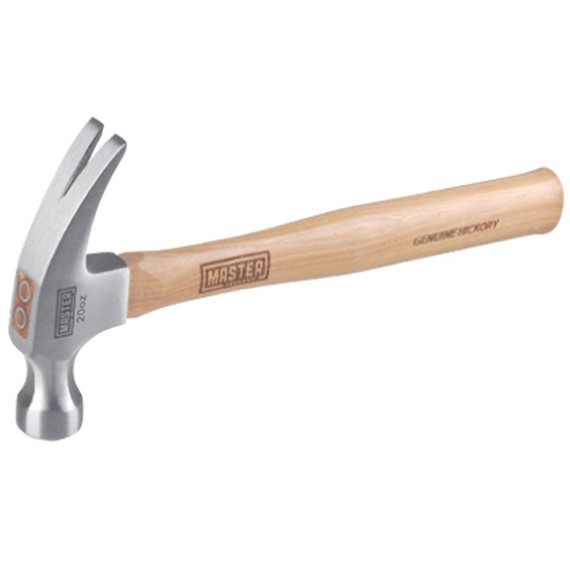Master Mechanic Straight Claw Rip Hickory Handle Hammer - 20 Oz