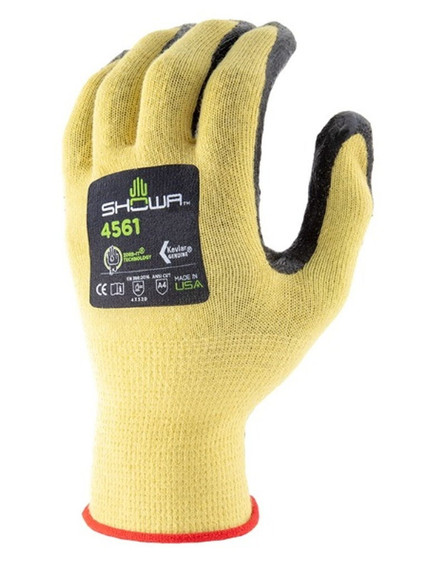 Showa DuPont Kevlar Seamless Knit Cut Resistant Gloves with Zorb-IT Foam Nitrile Coated Palm