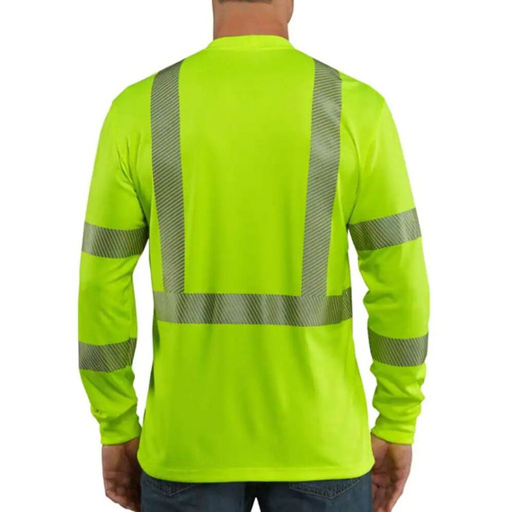 Carhartt Men's Brite Lime Force High-Visibility Long Sleeve Class 3 T-Shirt