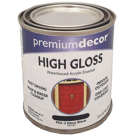 Easy Care Premium Decor Black Gloss Enamel Paint - 1/2 Pt