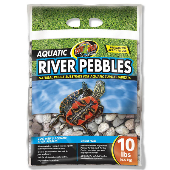 Zoo Med Aquatic River Pebbles - 10 Lb