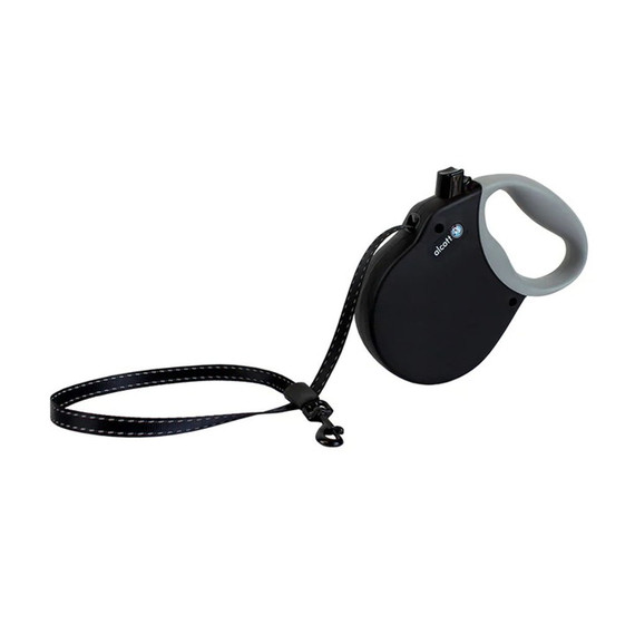 Alcott Adventure Dog Retractable Leash - Black - Small