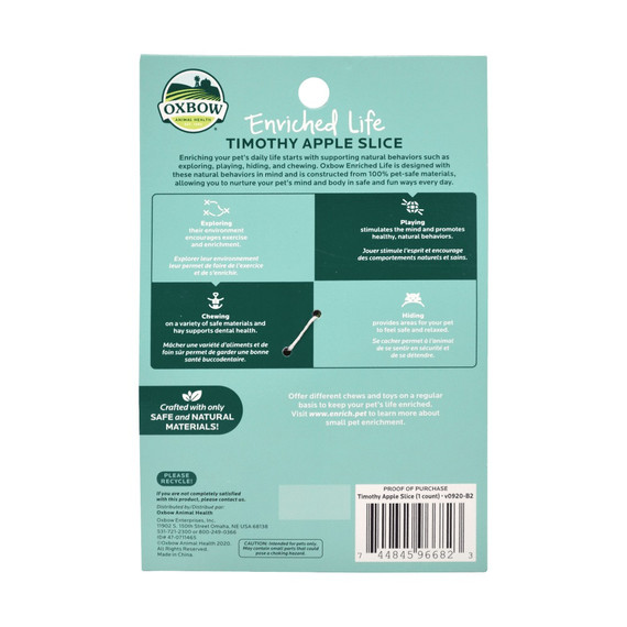 Oxbow Enriched Life Timothy Apple Slice