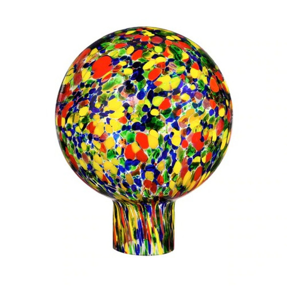 Evergreen Enterprises Art Glass Gazing Ball - Orange Speckle