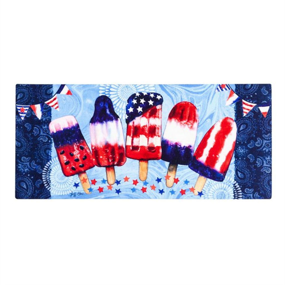 Evergreen Enterprises Patriotic Popsicles Sassafras Mat - 22" X 10"