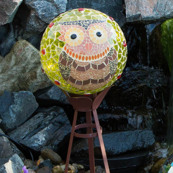 Echo Valley Mosaic Owl Gazing Globe - 10"