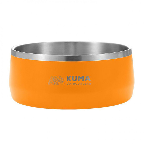 Kuma Stainless Steel Dog Bowl - Orange