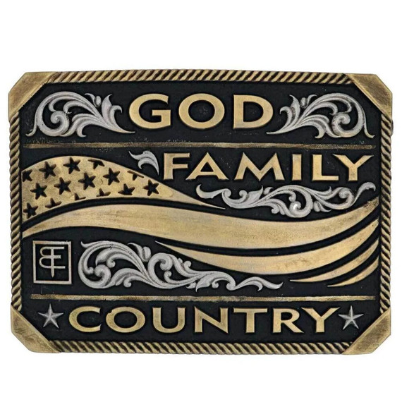 Montana Silversmiths Warrior Collection God Family Country Buckle