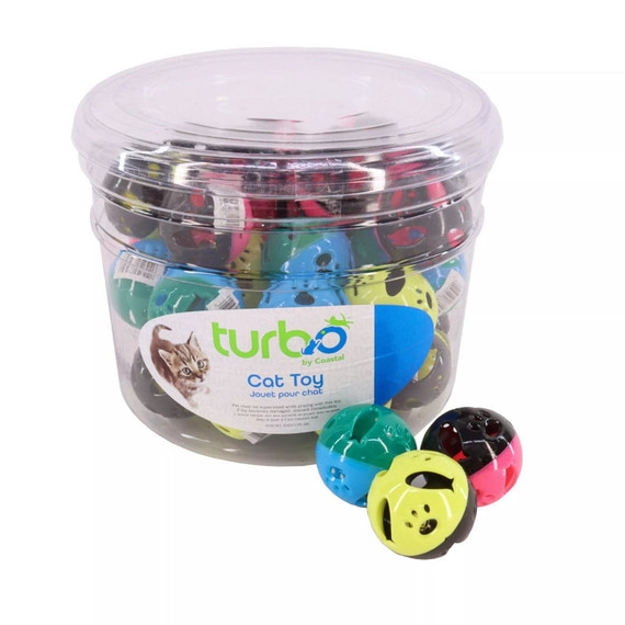 Coastal Pet Turbo Plastic Balls Cat Toy - 1-3/4"