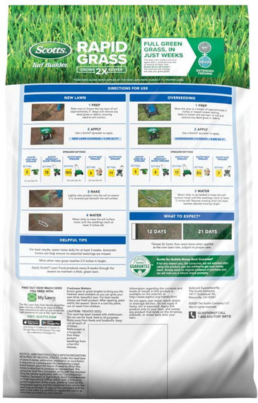 Scotts Turf Builder Rapid Grass Sun & Shade Mix - 5.6 lb