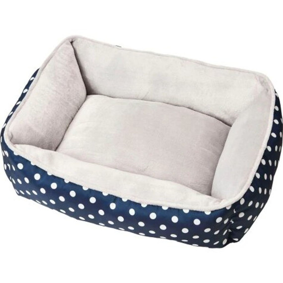 Cosmo Furbabies Comfortable Polka Navy Dot Pet Bed - 26"