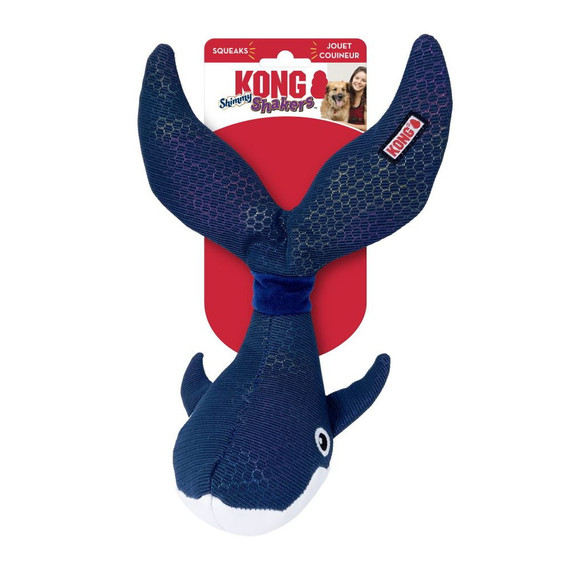 Kong Shakers Shimmy Whale Toy For Dog - Medium