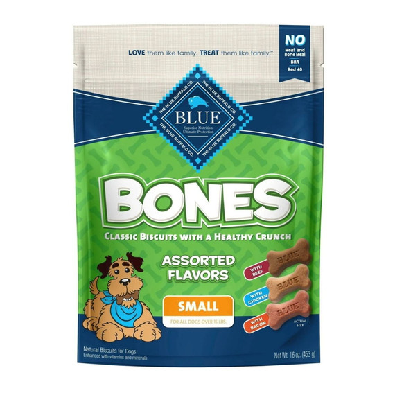 Blue Buffalo Assorted Flavors Dog Bone Biscuits - Small