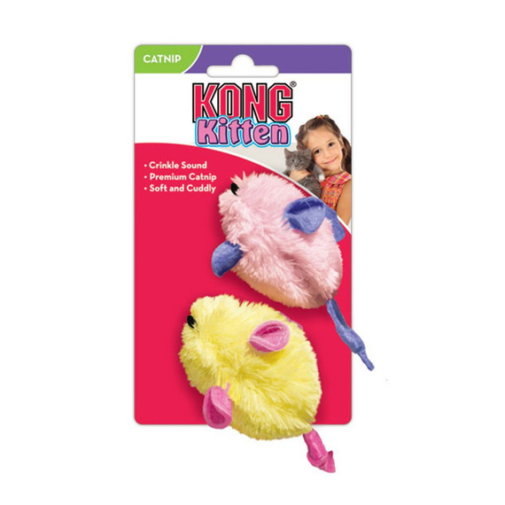 Kong Assorted Kitten Mice Cat Toy - 2 pk