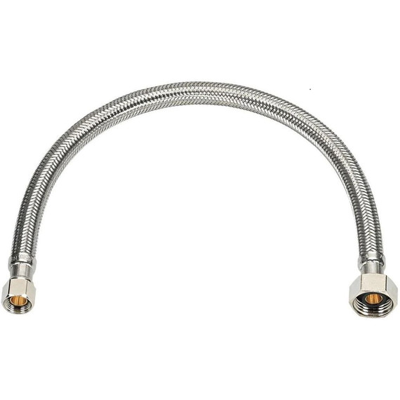 Homewerks Braided Stainless Steel Faucet Connector - 3/8" X 1/2" X 16"