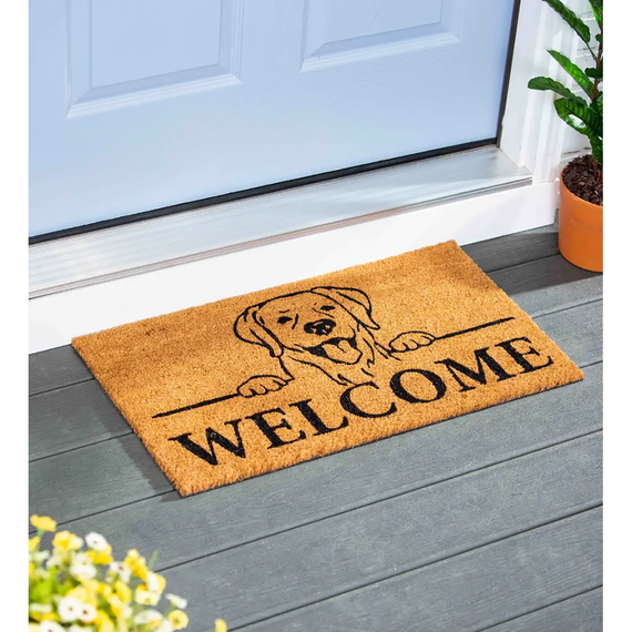 Evergreen Enterprises Dog Welcome Coir Mat - 28" X 16"