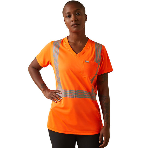 Ariat Women's Rebar ANSI T-Shirt - Hi Vis Orange