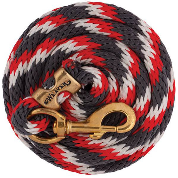 Weaver Leather Poly Lead Rope with a Solid Brass 225 Snap - 10'