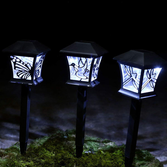 Alpine Solar Garden Silhouette Lantern