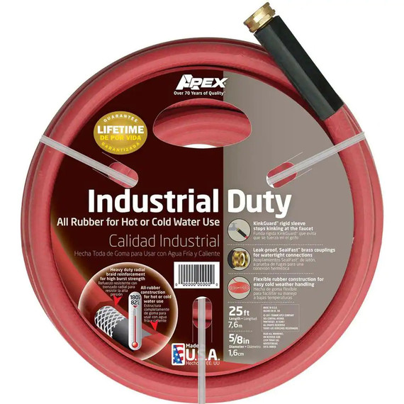 Teknor Apex Industrial Duty Hot Water Hose - Red - 5/8" X 25'