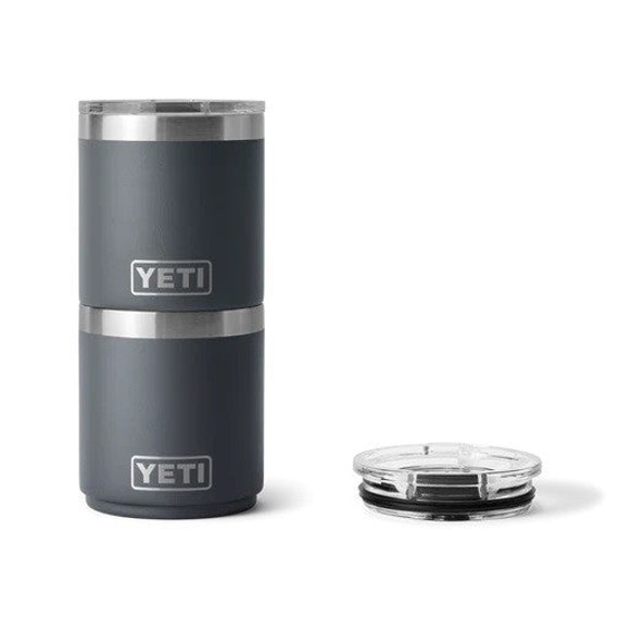 Yeti Rambler Stackable Lowball Tumbler with Magslider Lid - Charcoal - 10 oz