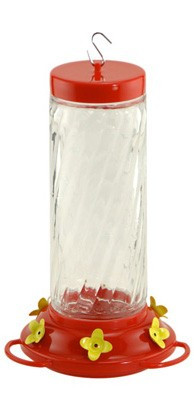 Glass Swirl Hummingbird Feeder - 30 oz.