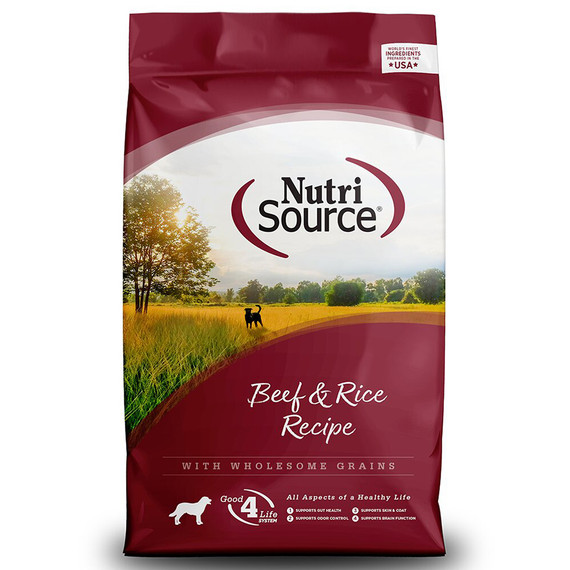 Nutri Source Beef & Rice Recipe Healthy Dry Dog Food - 26 lb
