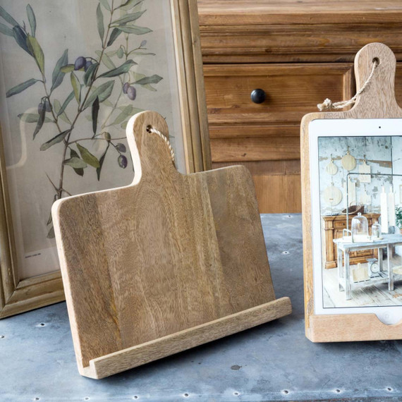 Park Hill Horizontal Wood Cookbook Holder - Natural Wood