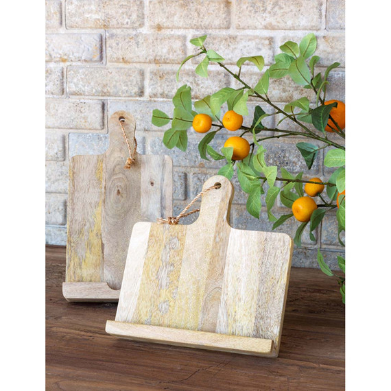 Park Hill Horizontal Wood Cookbook Holder - Natural Wood