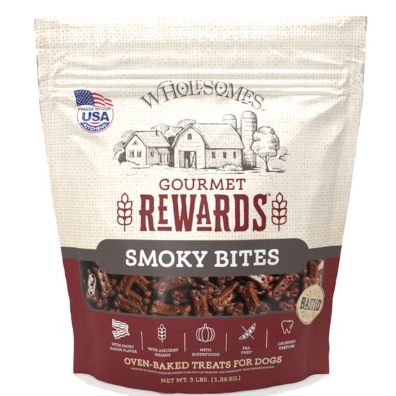 Wholesomes Gourmet Rewards Dog Treats Smoky Bites