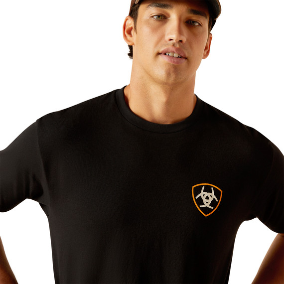 Ariat Men's Diamond Mountain Short Sleeve Graphic Tee Shirt - Black