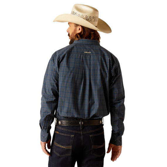 Ariat Like A Rolling Stone Pro Series Men's Classic Fit Pharell Long Sleeve Check Shirt - Navy