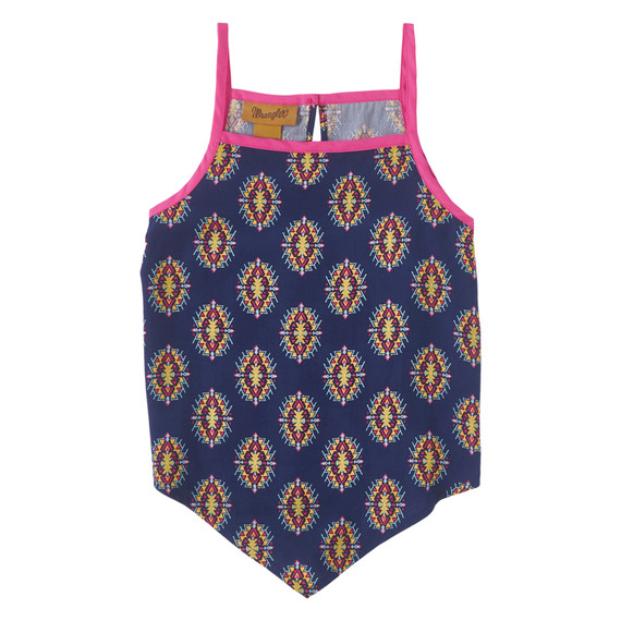 Wrangler Girls Trapeze Tank Dress - Navy Multi