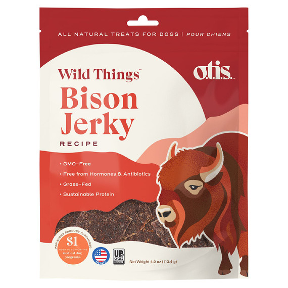 Otis Wild Things Bison Jerky Dog Treats - 4 oz