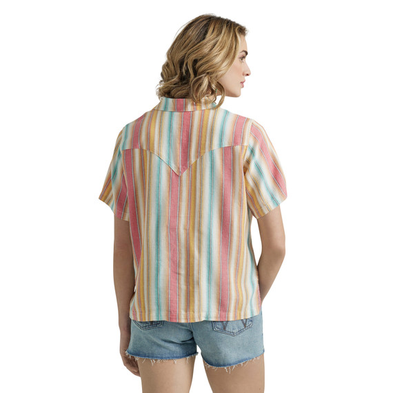 Wrangler Retro Women's Americana Short Sleeve Camp Shirt - Multi