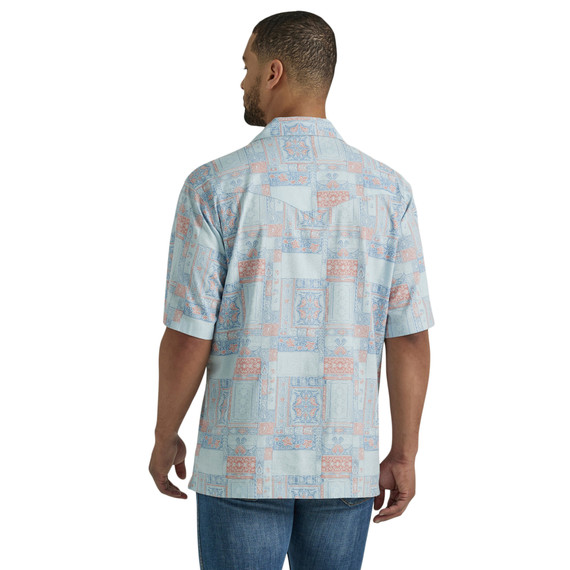 Wrangler Men's Classic Fit Coconut Cowboy Short Sleeve Shirt - Multi