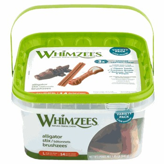 Whimzees Variety Dental Dog Chews - Large