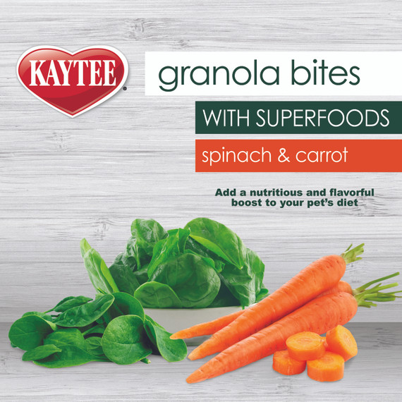 Kaytee Granola Bites with Superfoods Spinach and Carrot - 4.5 oz