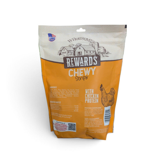 Wholesomes Rewards Chewy Strips with Chicken Protein Dog Treats