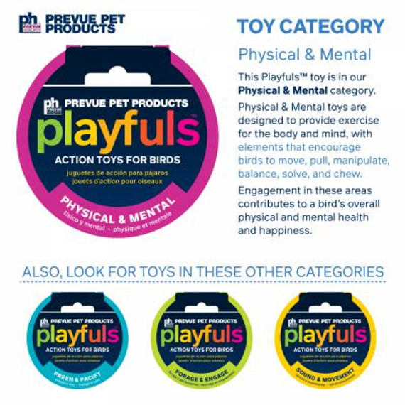 Prevue Pet Calypso Creations Short Stack Bird Toy - Multi Color