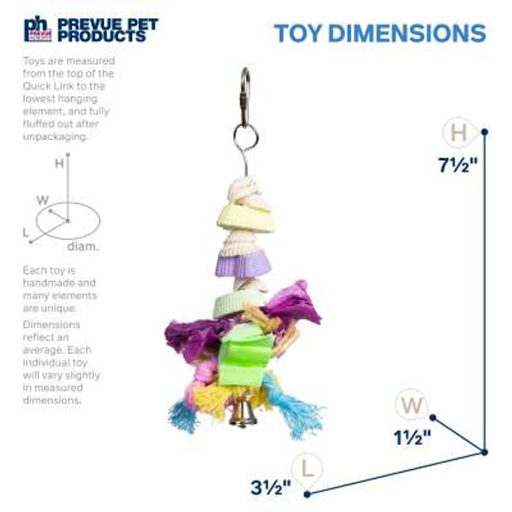 Prevue Pet Cookies & Knots Bird Toy - Multi Color