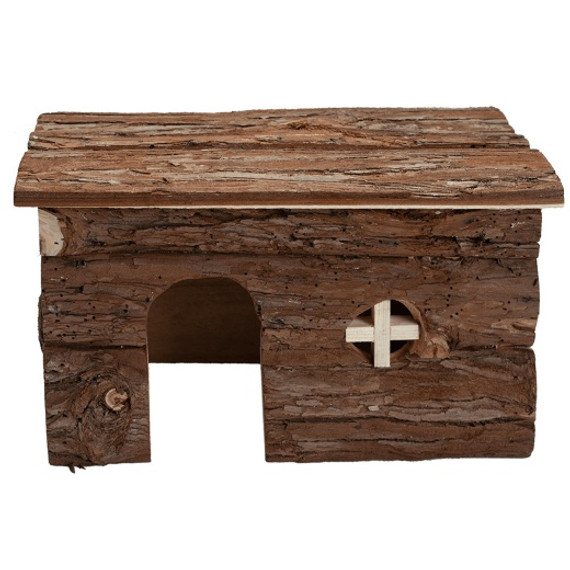 A&E Cages Nibbles Log Cabin Hut - Brown - Large