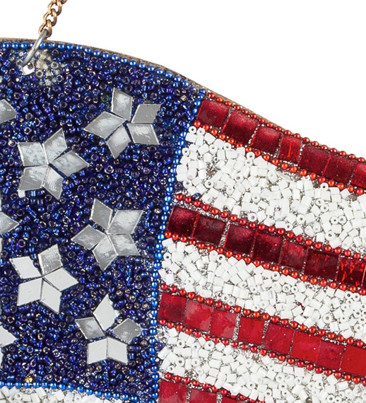 Evergreen Enterprises American Flag Beaded Wind Chime