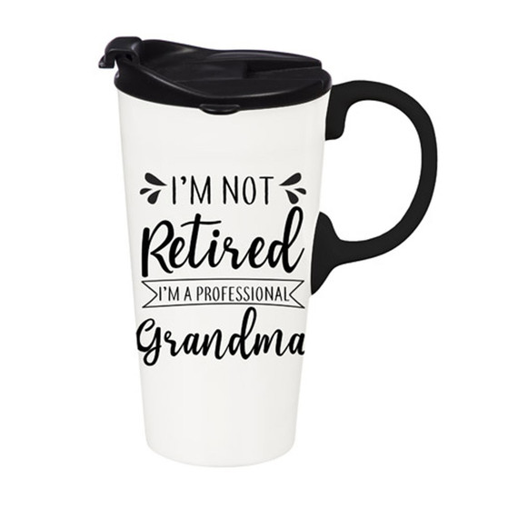 Evergreen Enterprises Professional Grandma Ceramic Perfect Travel Cup with Box - 17 oz