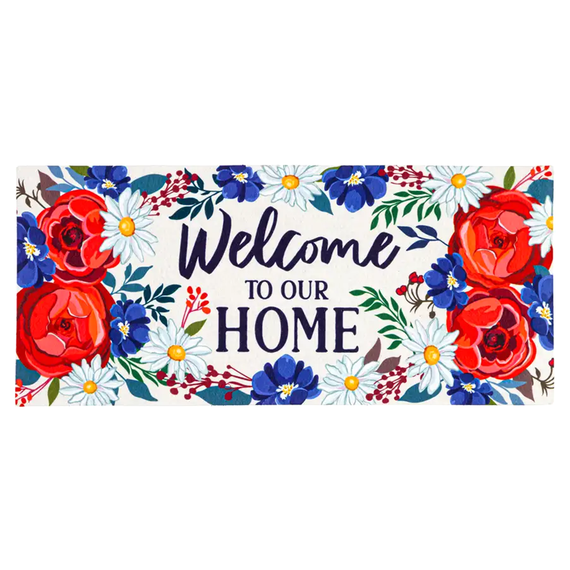 Evergreen Enterprises Patriotic Welcome to Our Home Sassafras Switch Mat