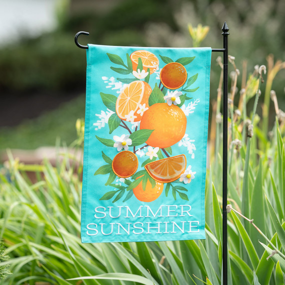 Evergreen Enterprises Summer Sunshine Linen Garden Flag - Blue