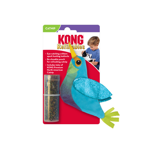 Kong Refillables Hummingbird Cat Toy - 4" X 5-1/2"